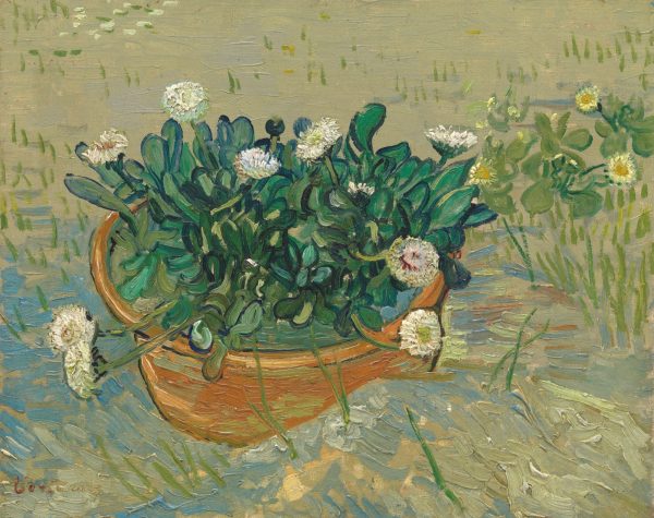 Still Life Bowl with Daisies by Vincent Van Gogh