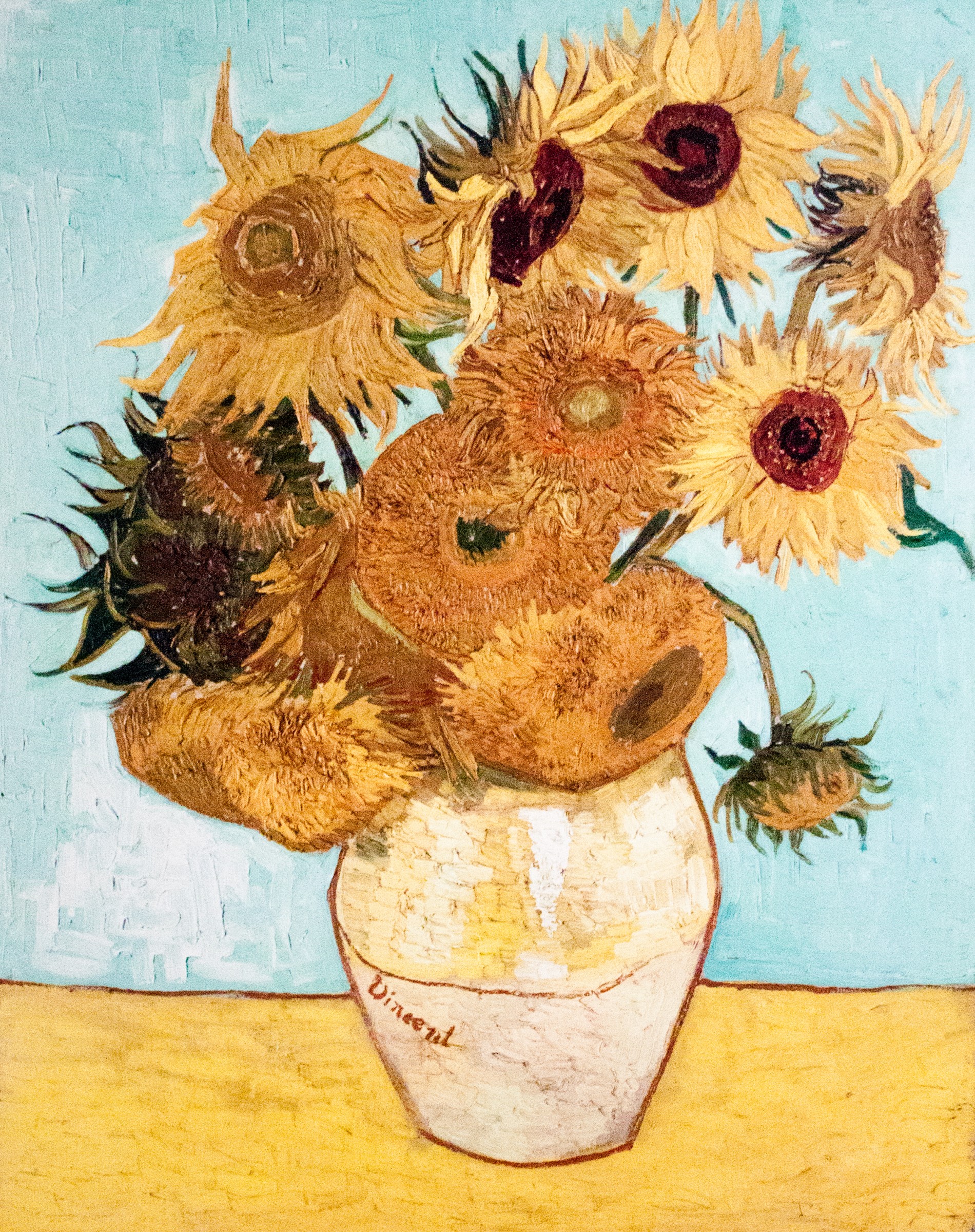 Still Life Vase with Twelve Sunflowers by Vincent Van Gogh - hand-painted oil reproduction