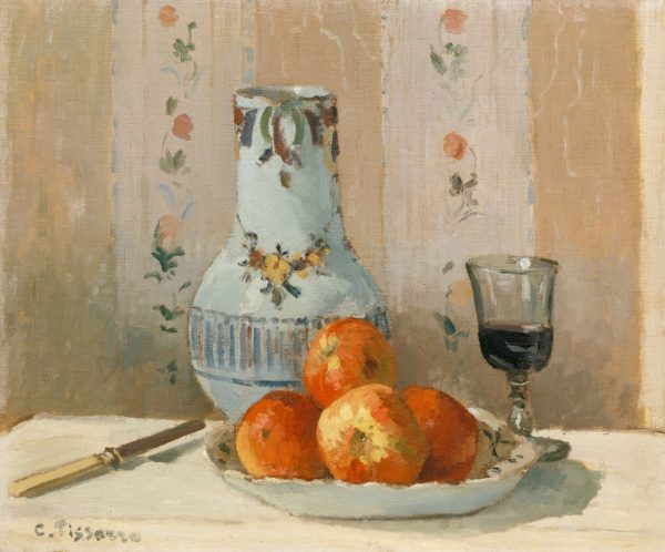 Still Life with Apples and Pitcher by Camille Pissarro