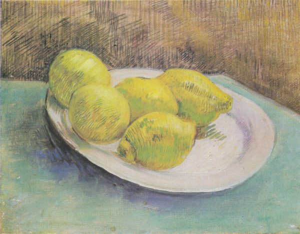 Still Life with Lemons on a Plate by Vincent Van Gogh