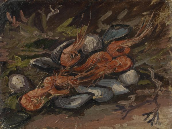 Still Life with Mussels and Shrimps by Vincent Van Gogh
