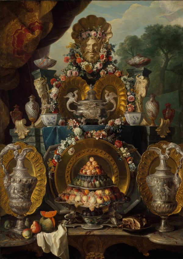 Still Life with Silver by Alexandre Francois Desportes