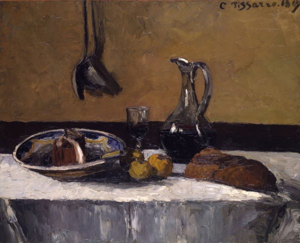 Still Life With Wine by Camille Pissarro