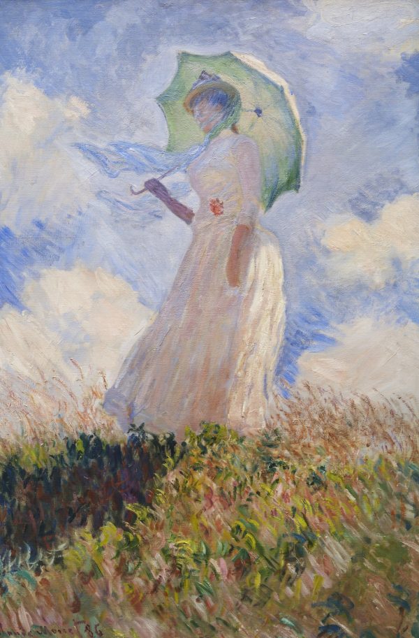 Study of a Figure Outdoors facing left by Claude Monet
