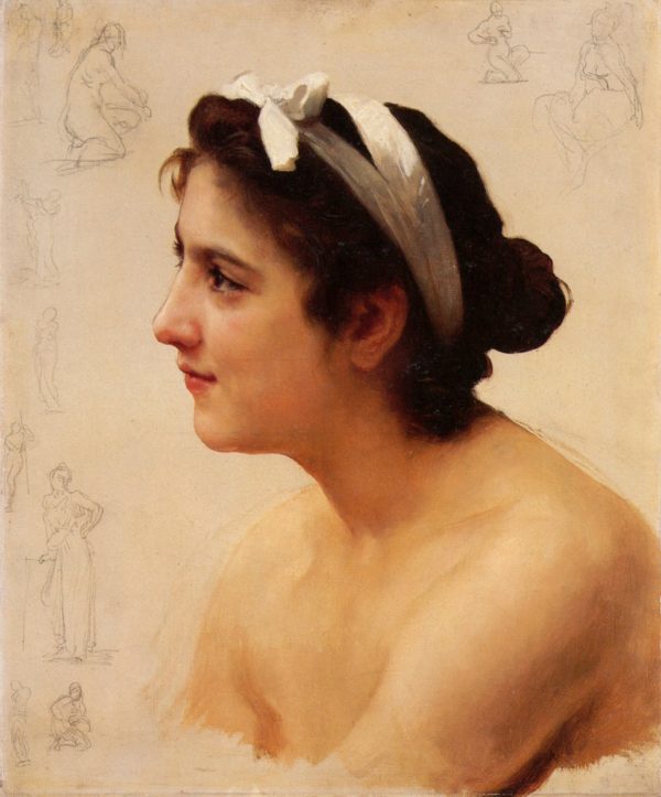 Study Of A Woman For Offering To Love by William Bouguereau
