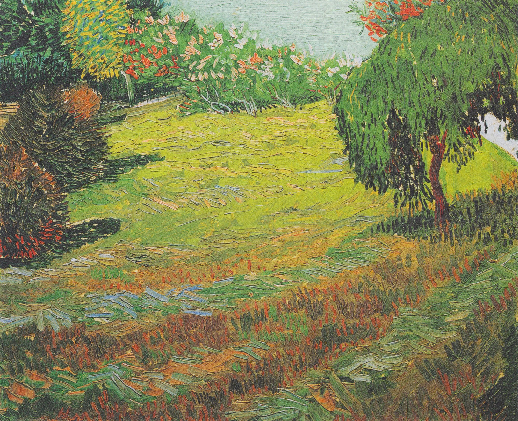 Sunny Lawn in a Public Park by Vincent Van Gogh - hand-painted oil reproduction