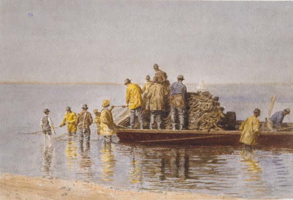 Taking Up The Net by Thomas Eakins