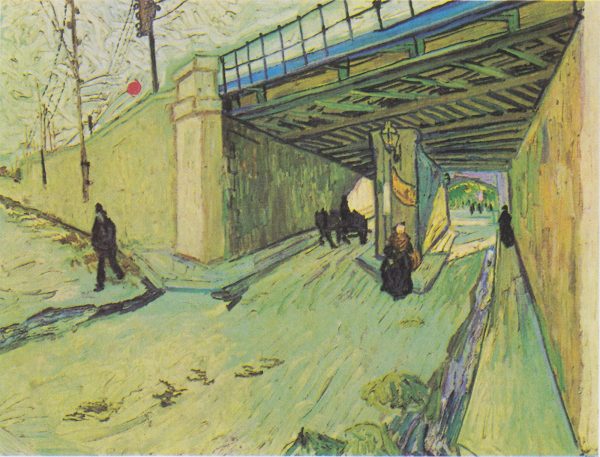 The Arles Railway Bridge over Avenue Montmajour by Vincent Van Gogh