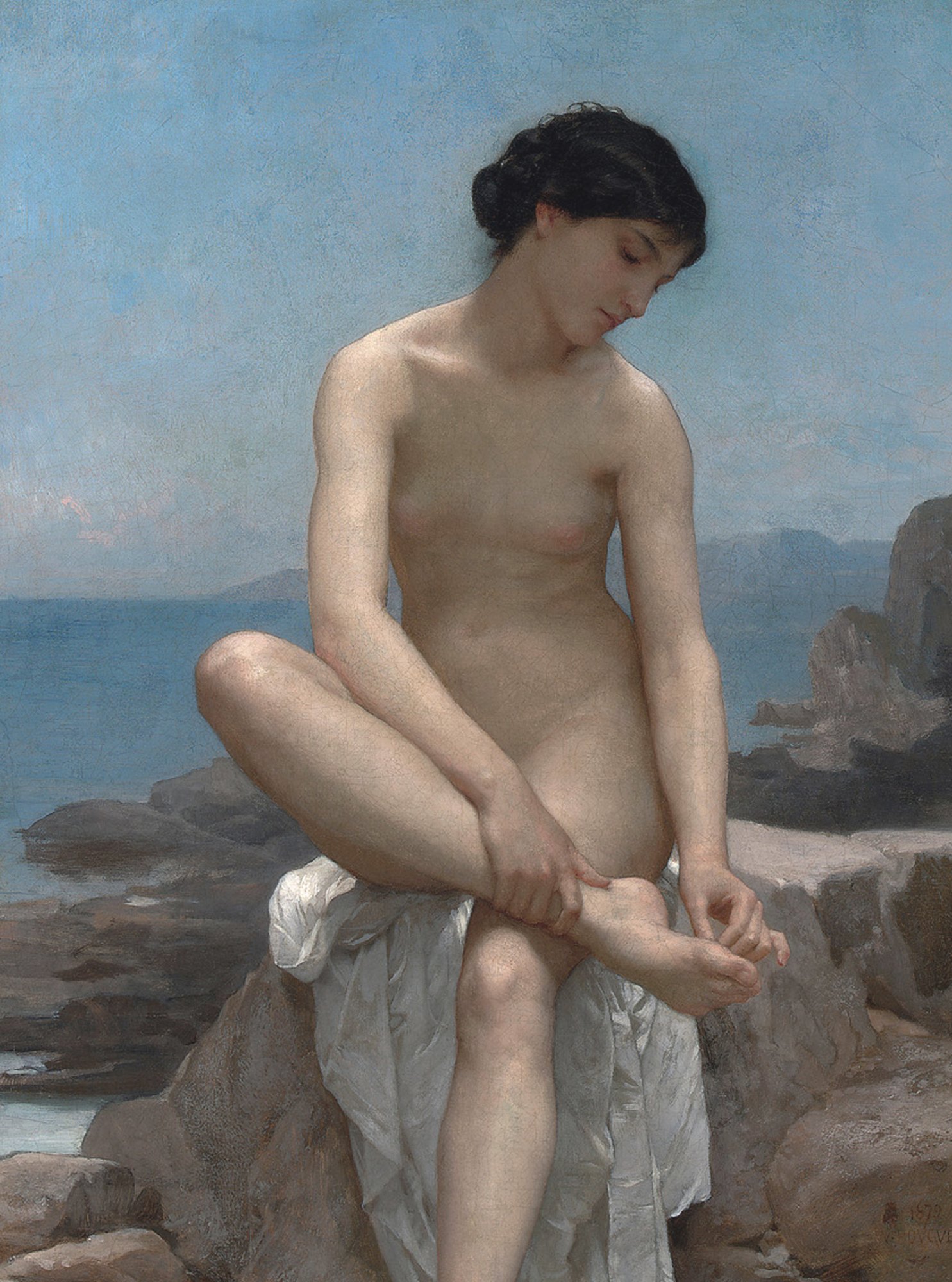 The Bather by William Bouguereau - hand-painted oil reproduction