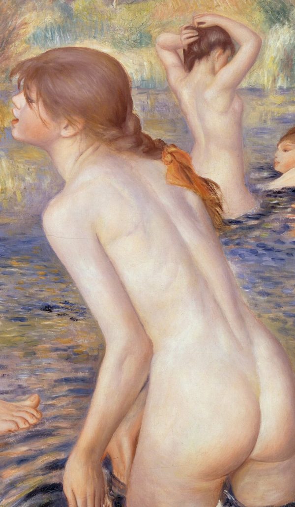 The Bathers detail by Pierre Auguste Renoir