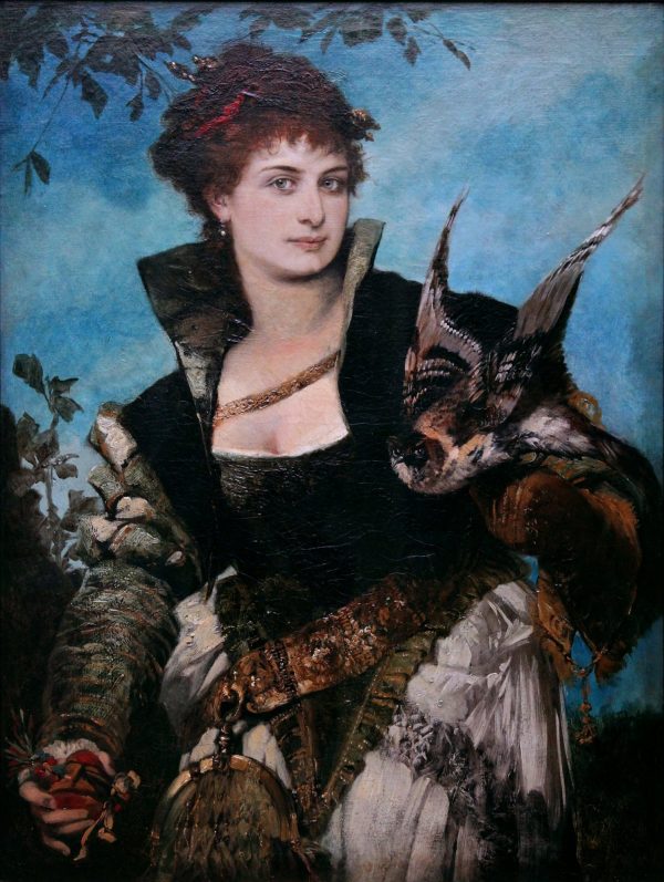 The Falconress by Hans Makart