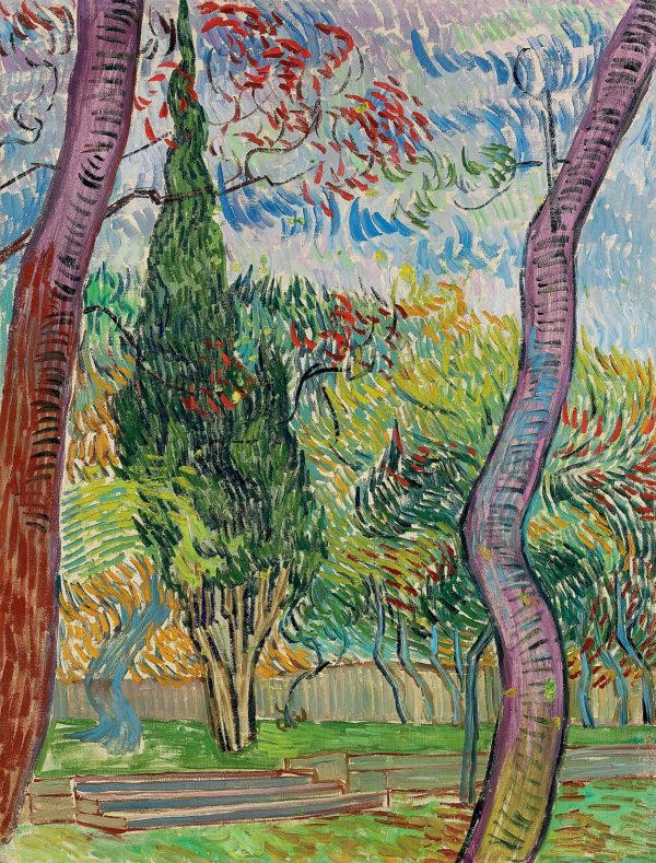 The Garden of Saint Paul Hospital Red by Vincent Van Gogh