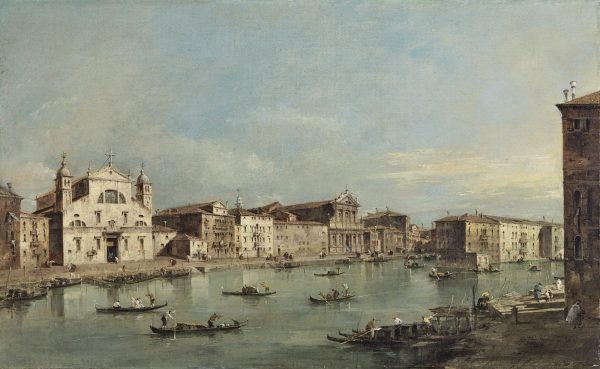 The Grand Canal with Santa Lucia and the Scalzi by Francesco Guardi