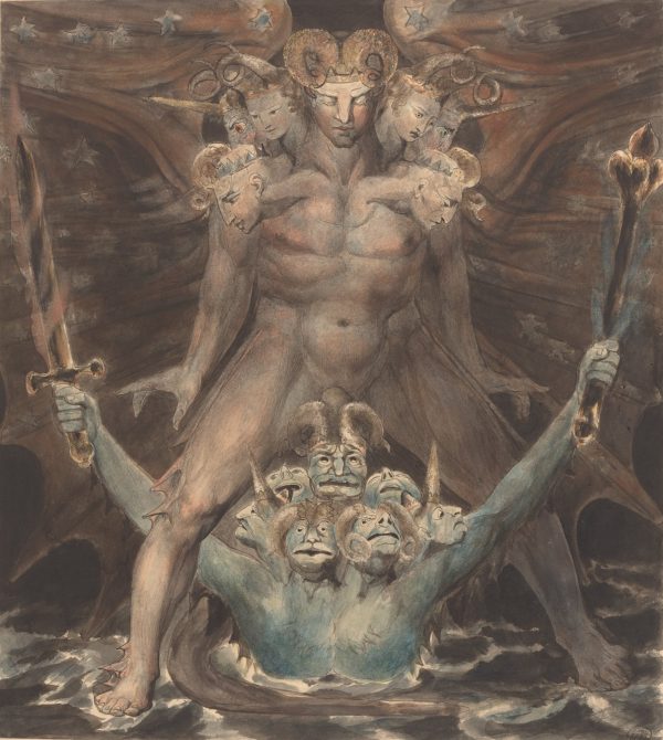 The Great Red Dragon and the Beast from the Sea by William Blake