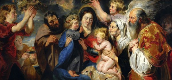 The Holy Family with Saint John, His Parents, and Angels by Jacob Jordaens