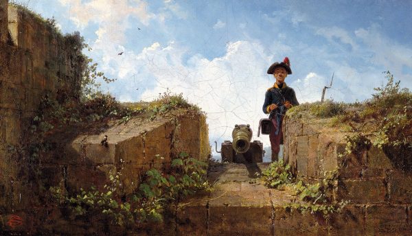 The Knitting Guard by Carl Spitzweg