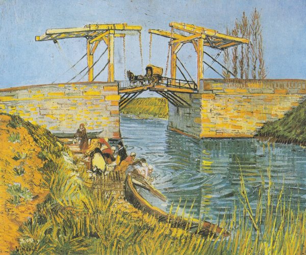 The Langlois Bridge at Arles Blue by Vincent Van Gogh