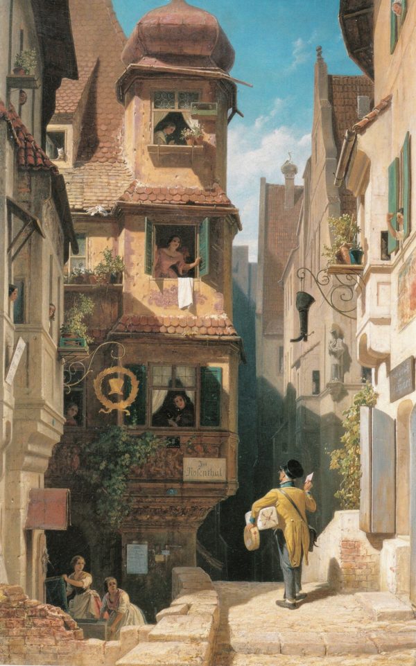 The Letter Messenger In Rosenthal by Carl Spitzweg