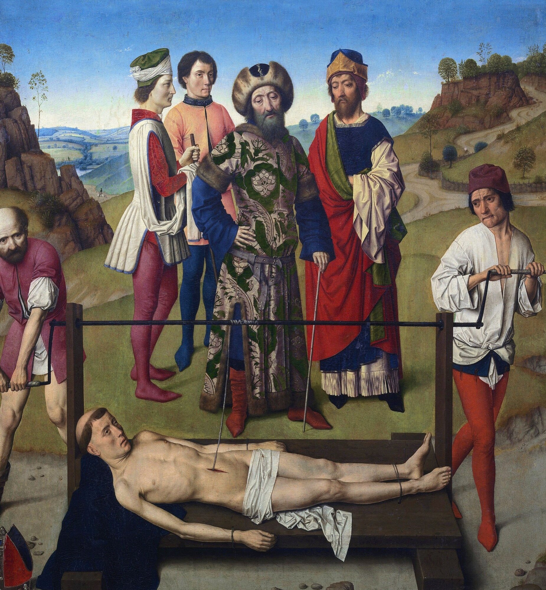 The Martyrdom of Saint Erasmus (Elmo) by Dirk Bouts - hand-painted oil reproduction