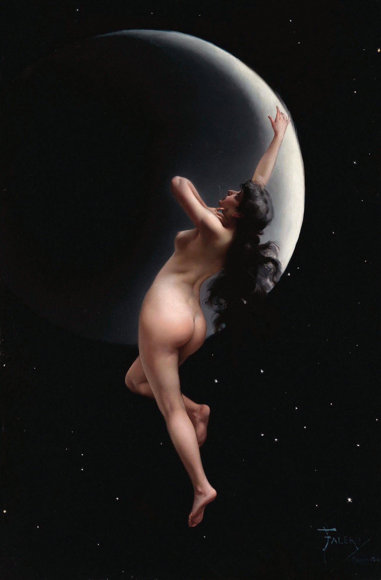 The Moon Nymph by Luis Ricardo Falero - hand-painted oil reproduction