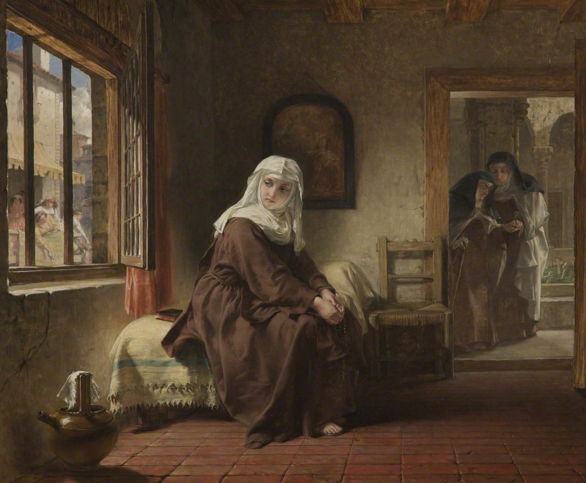 The Novice by Alfred Elmore - hand-painted oil reproduction