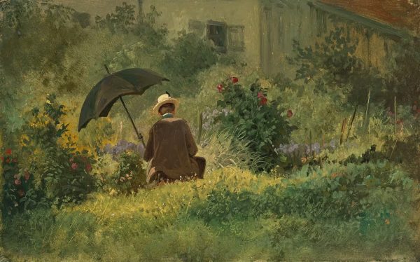 The Painter In The Garden by Carl Spitzweg