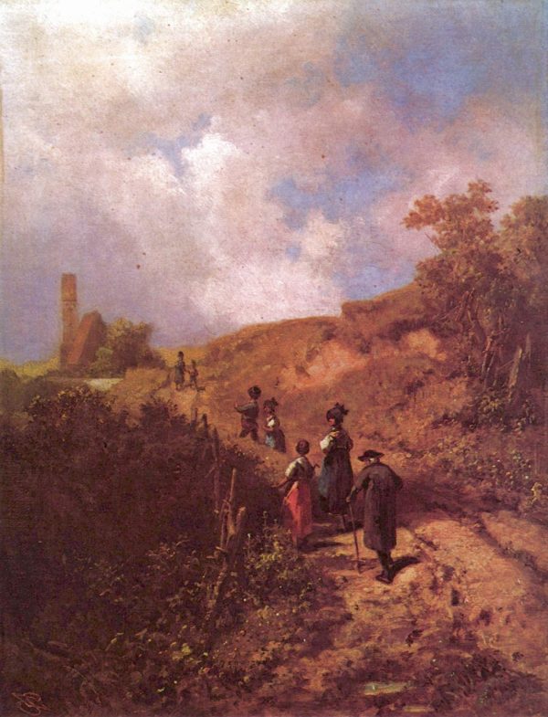 The Path To Church by Carl Spitzweg