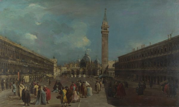 The Piazza San Marco towards the Basilica by Francesco Guardi