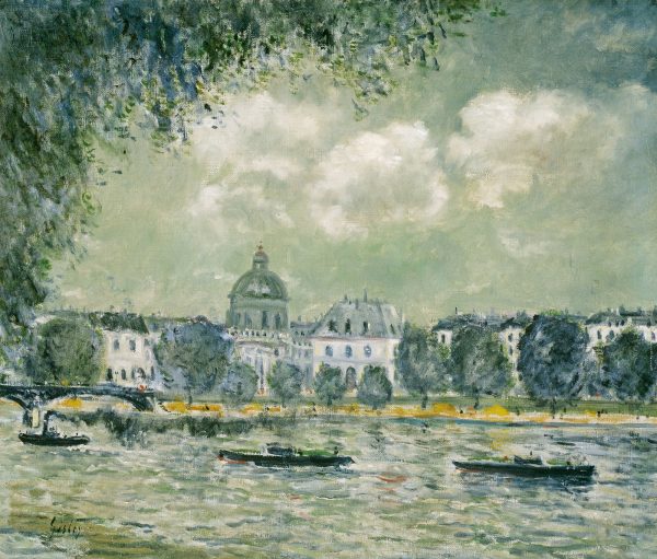 The Seine with the Institute of France by Alfred Sisley