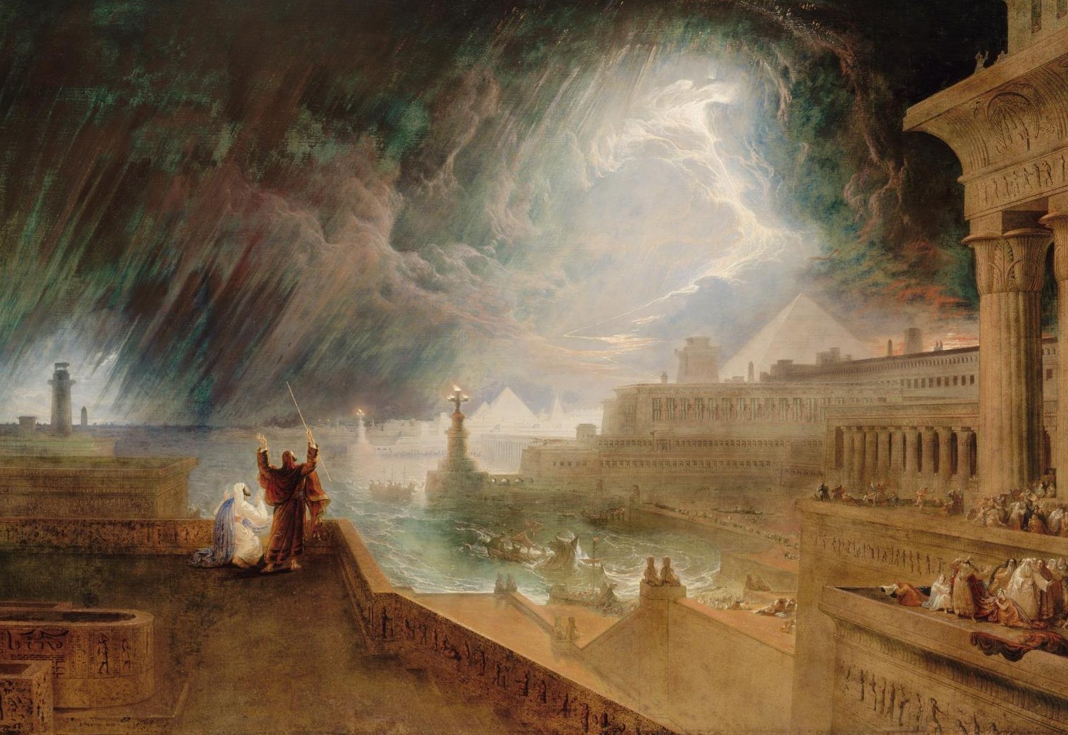The Seventh Plague of Egypt by John Martin - hand-painted oil reproduction