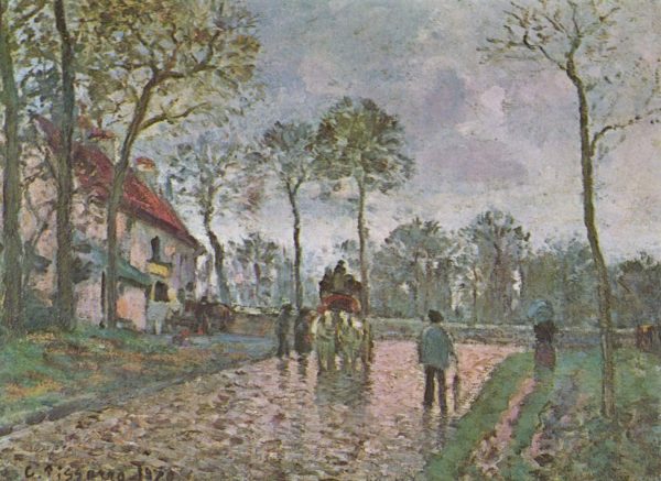 The Stage Coach at Louveciennes by Camille Pissarro