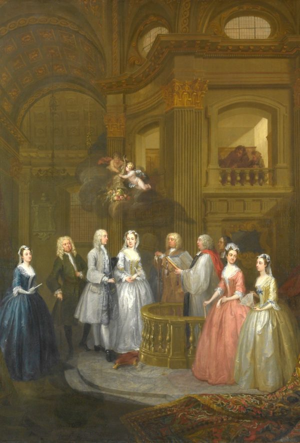 The Wedding of Stephen Beckingham And Mary Cox by William Hogarth