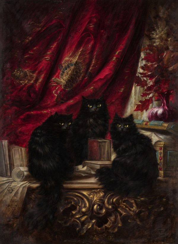 Three Black Cats by Carl Kahler