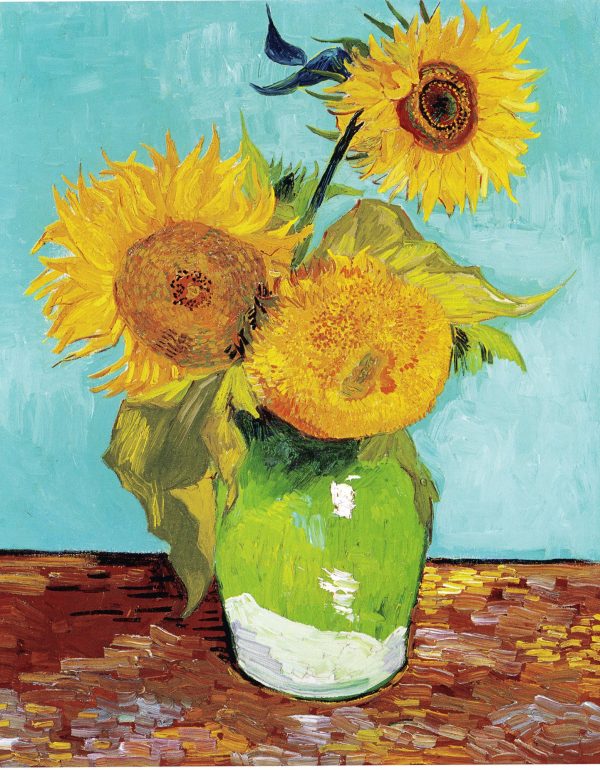 Three Sunflowers in a Vase by Vincent Van Gogh