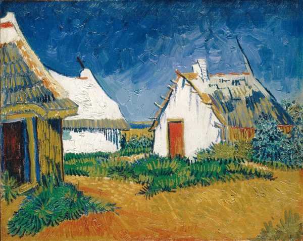 Three White Cottages in Saintes Maries by Vincent Van Gogh
