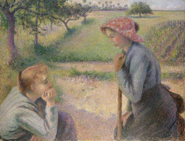 Two Young Peasant Women by Camille Pissarro