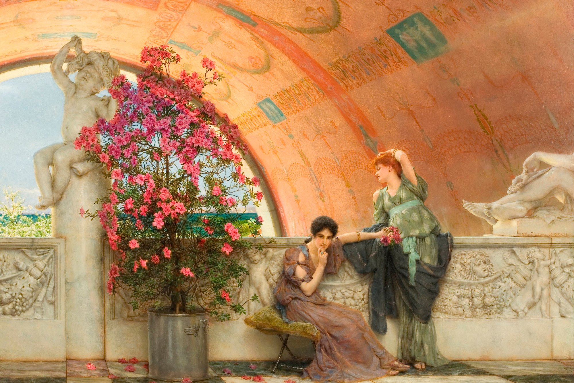 Unconscious Rivals by Lawrence Alma-Tadema - hand-painted oil reproduction