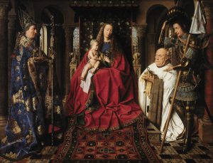 The Virgin and Child with Canon van der Paele by Jan Van Eyck - hand-painted oil reproduction