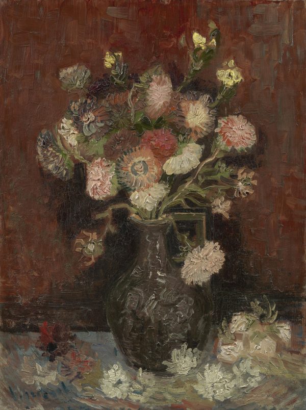 Vase with Asters and Phlox by Vincent Van Gogh