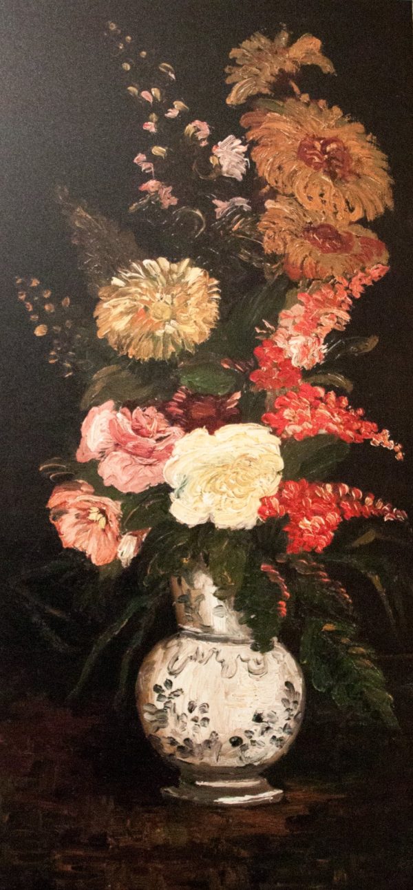 Vase with Asters Salvia and Other Flowers by Vincent Van Gogh