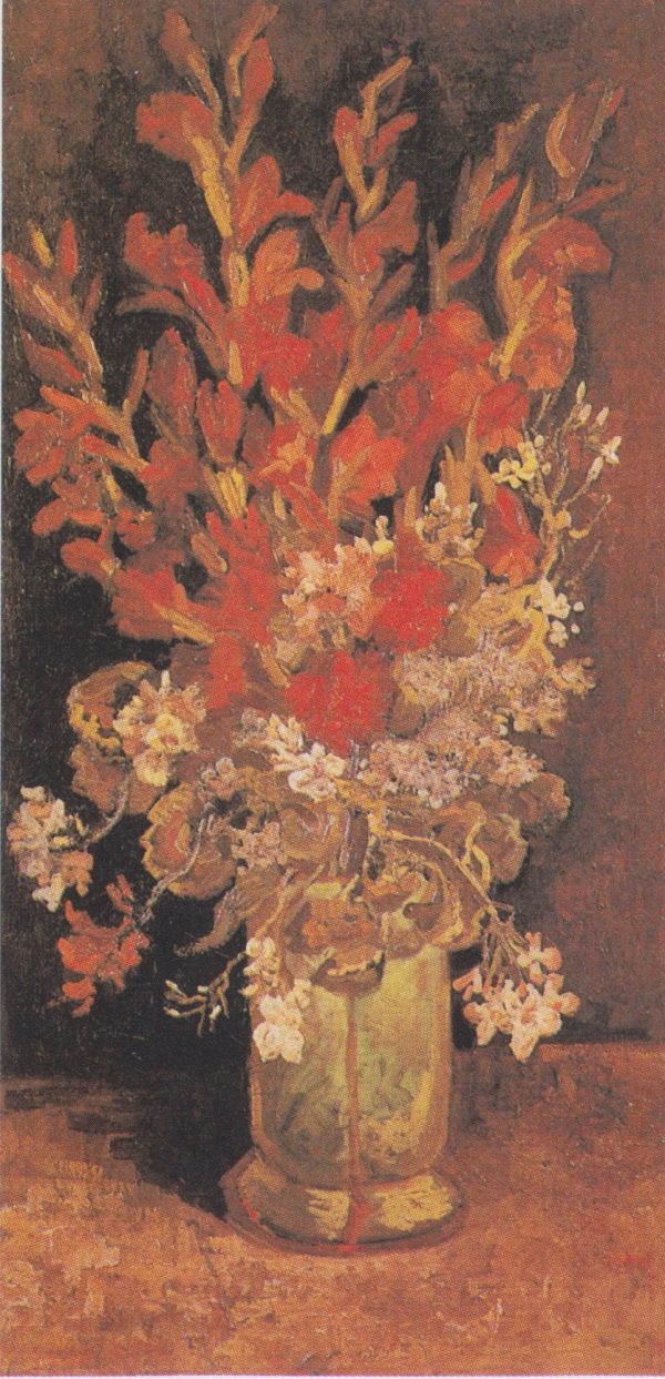 Vase with Gladioli and Carnations by Vincent Van Gogh