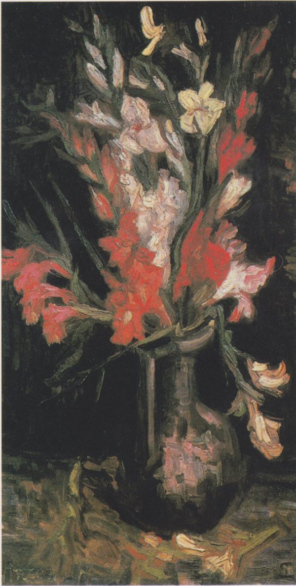 Vase with Red Gladioli by Vincent Van Gogh