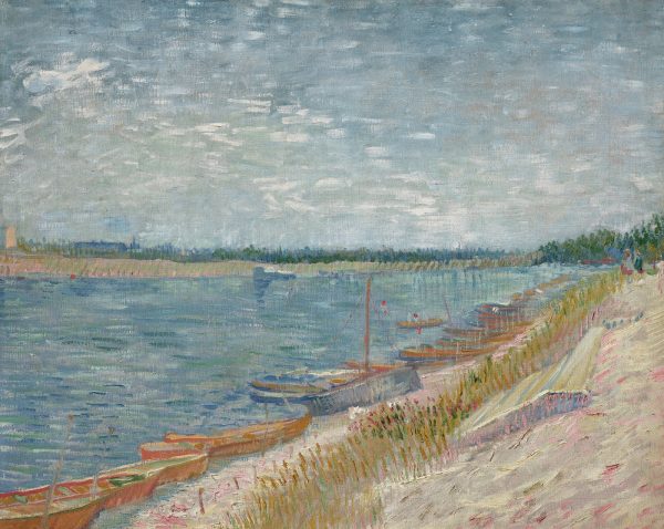 View of a River with Rowing Boats by Vincent Van Gogh