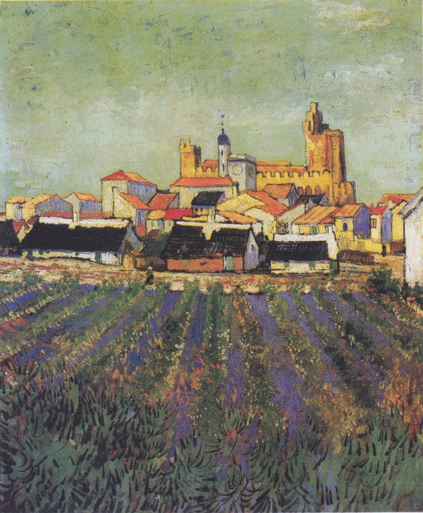View of Saintes Maries by Vincent Van Gogh