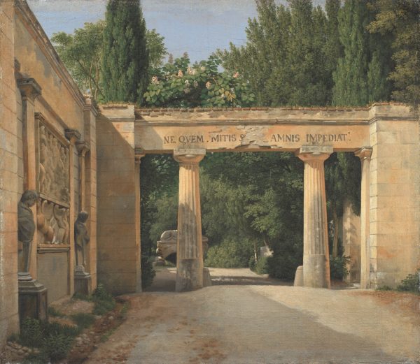 View of the Garden of the Villa Borghese in Rome by Christoffer Wilhelm Eckersberg
