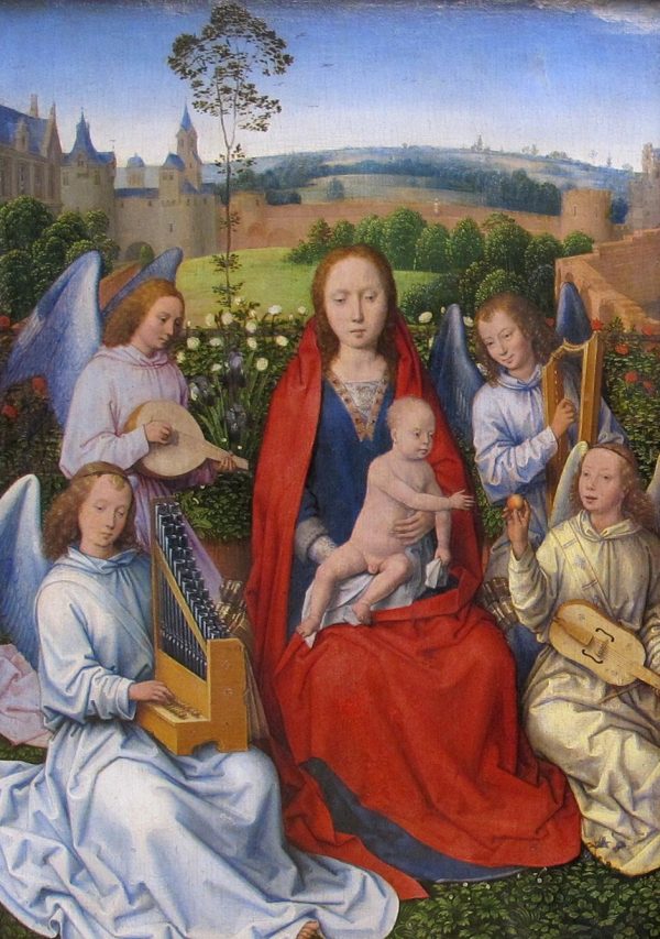 Virgin and Child with Musician Angels by Hans Memling