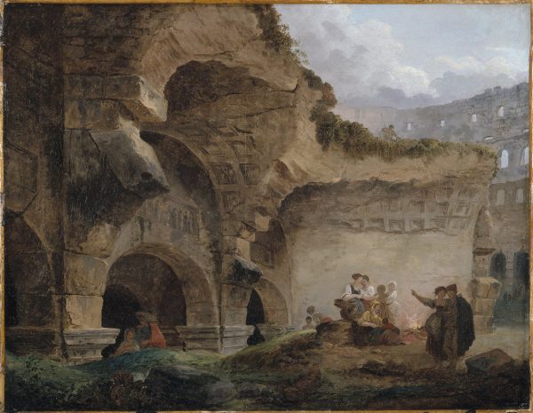 Washerwomen in the Ruins of the Colosseum by Hubert Robert