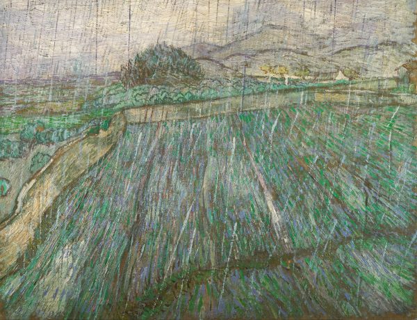 Wheat Field in Rain by Vincent Van Gogh