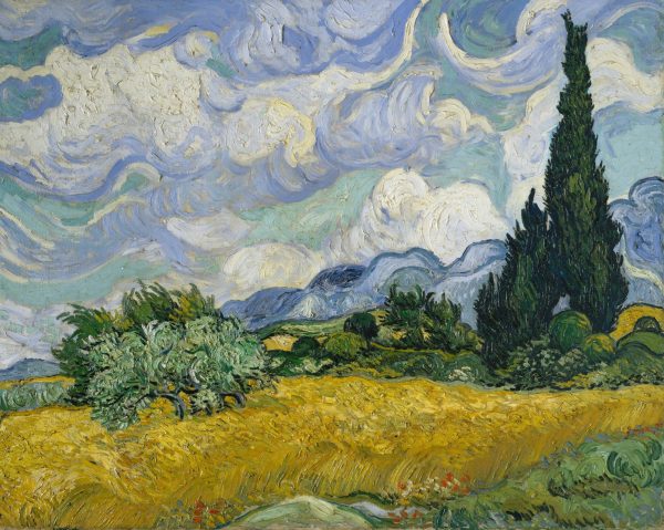 Wheat Field with Cypresses at the Haute Galline Near Eygalieres by Vincent Van Gogh