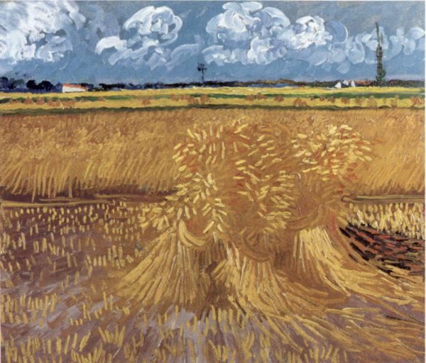 Wheat Field with Sheaves by Vincent Van Gogh